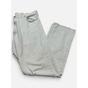 Polo Ralph Lauren Hampton Straight Jeans Men 42Tx38 White Ridge Grey Big Tall